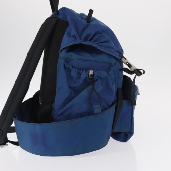 PRADA Backpack Nylon Blue Silver Auth bs31181 main image 12